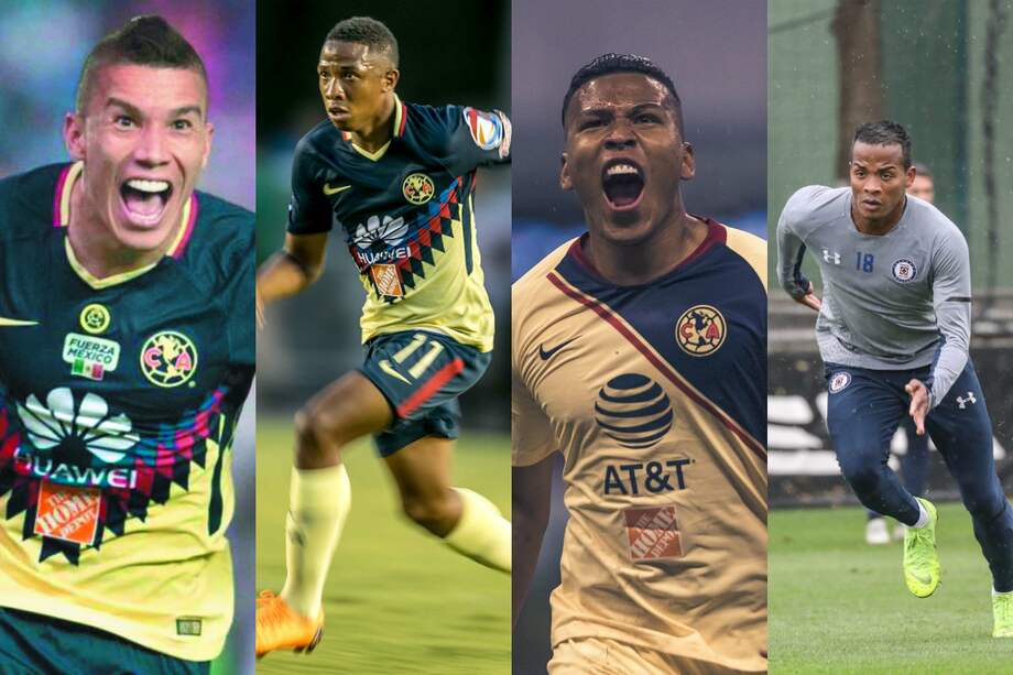 De izquierda a derecha: Matheus Uribe, Andrés Ibargüen, Roger Martínez y Andrés Rentería.