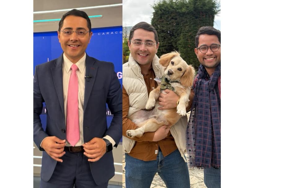 Él es Gabriel, la pareja de Pablo Arango, de ‘Noticias Caracol’. “Nos conocimos por redes”