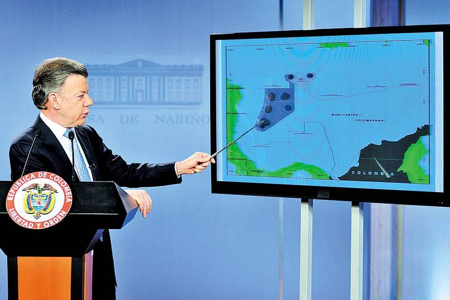 El presidente Juan Manuel Santos el día que explicaba por qué no aceptaba la decisión emitida por la Corte de La Haya. / Presidencia