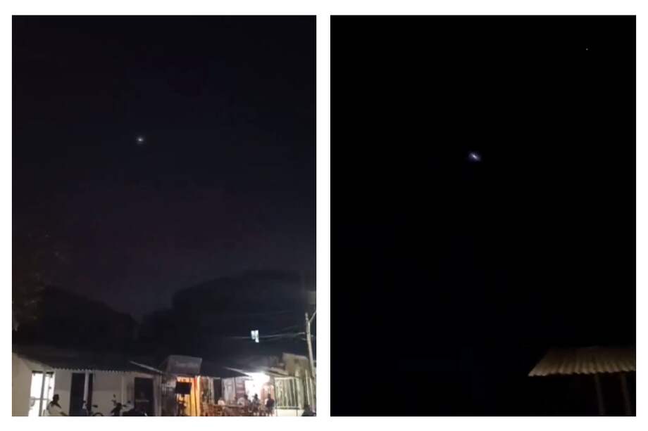 Las luces en el cielo se vieron en el norte de Colombia.