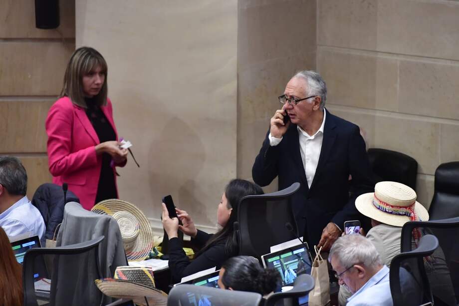 El ministro de Salud, Guillermo Alfonso Jaramillo en la plenaria de la Cámara. / Gustavo Torrijos