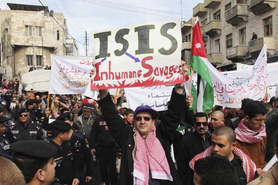 Manifestación en Jordania contra el EI. / EFE