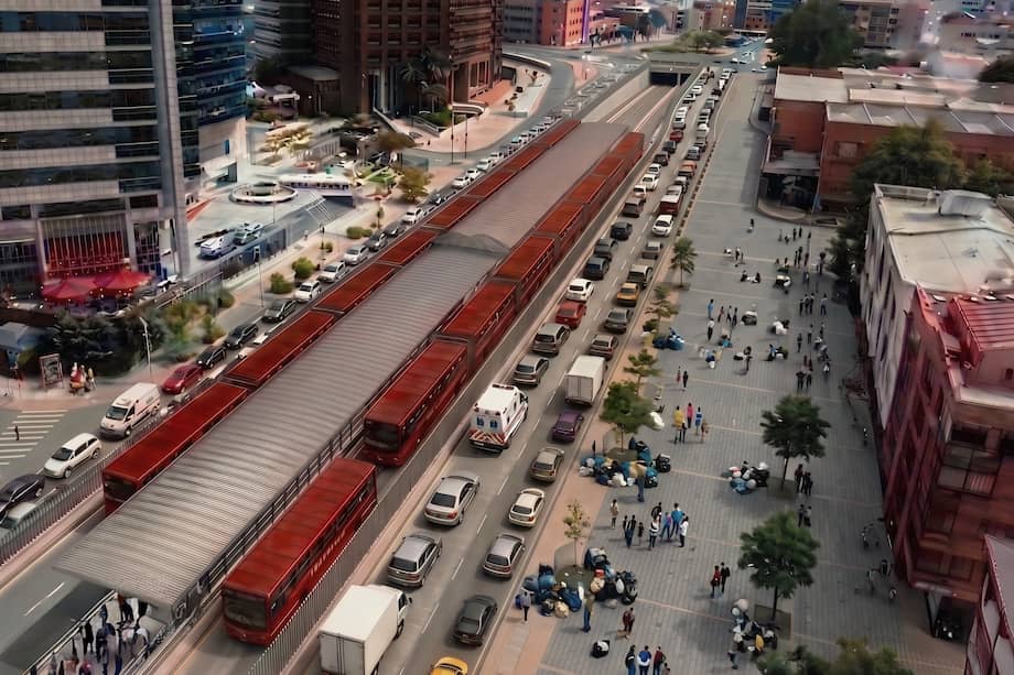 Así consideran los opositores a las obras de la carrera séptima cómo se verá el corredor a futuro.