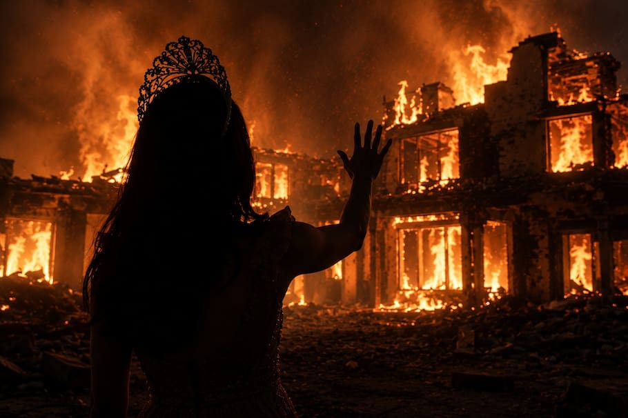 Hania Orozco, quien fue elegida como Reina Popular del Carnaval en 2024, publicó imágenes de cómo quedó la vivienda. “No es fácil perderlo todo”, dijo.
