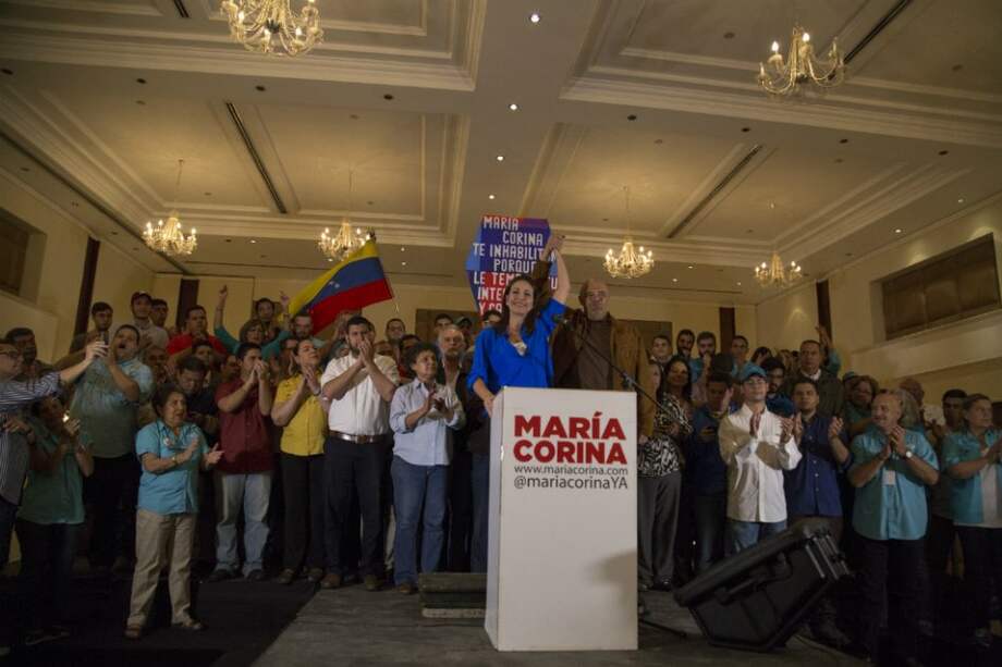 María Corina Machado expulsada del Congreso por Diosdado Cabello. / Bloomberg News