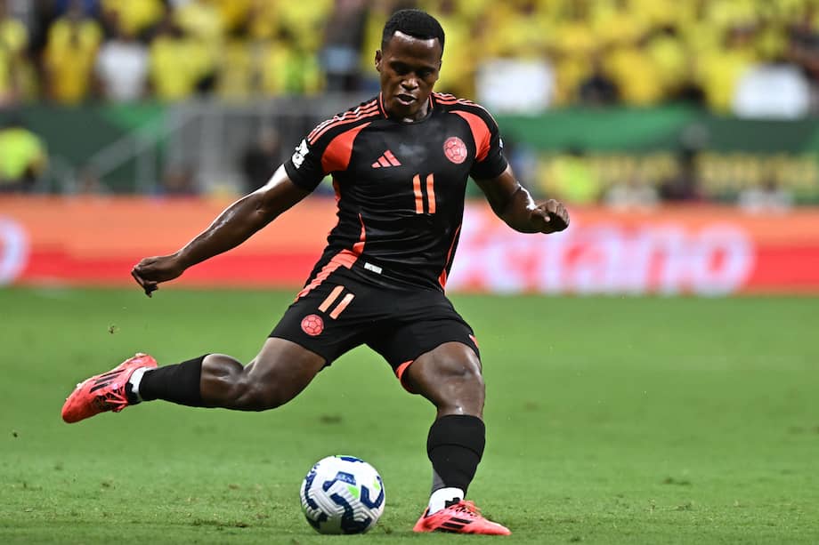 Jhon Arias, con la camiseta de la selección de Colombia.