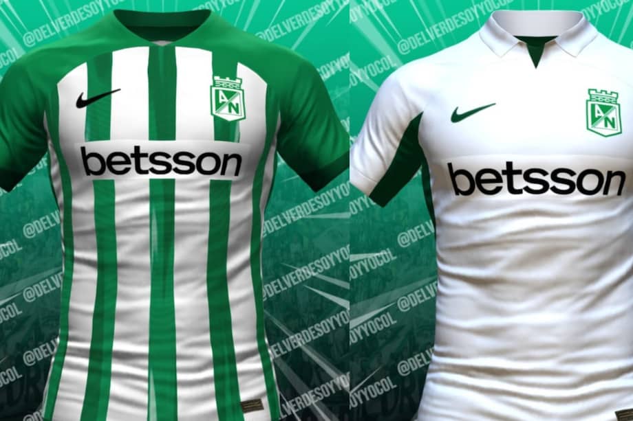 Lo que serían las camisetas de Atlético Nacional para 2024, según la cuenta @delverdesoyyocol.