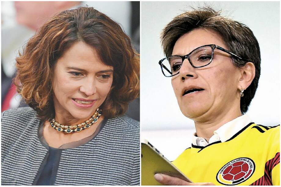 La ministra Nancy Patricia Gutiérrez y la exsenadora Claudia López. / Cristian Garavito y Mauricio Alvarado - El Espectador