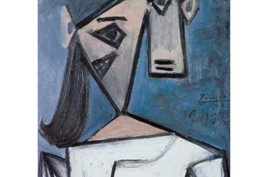 Diez años después de pintar “Cabeza de mujer”, Picasso ofreció el cuadro cubista al pueblo griego en reconocimiento a su resistencia contra la ocupación nazi. Detrás del lienzo escribió a mano: “Para el pueblo griego, un homenaje de Picasso”.