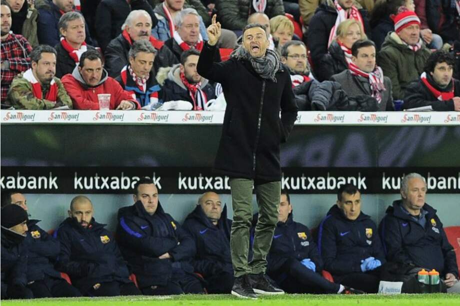 Luis Enrique, DT del Barcelona. / AFP