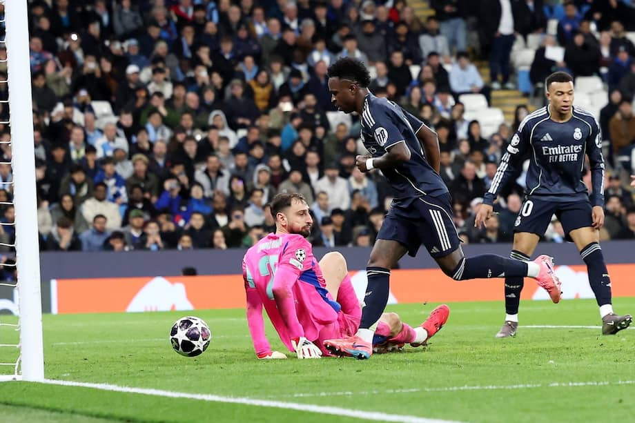 Vinicius fue en la figura de Real Madrid en la vuelta de su serie contra Manchester City.