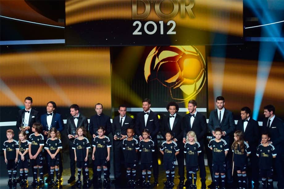 Este es el 11 ideal de la FIFA en 2012 / AFP