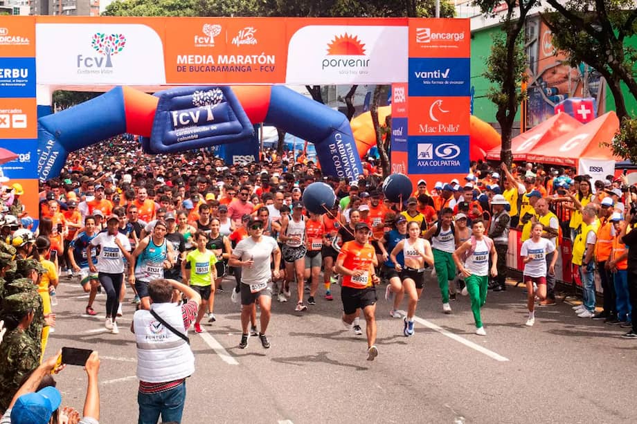 La tradicional maratón de Bucaramanga es organizada por la Fundación Cardiovascular de Colombia.