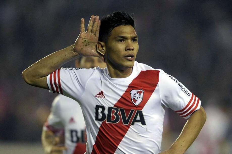 Teófilo Gutiérrez, delantero colombiano goleador con River Plate. Foto: AFP