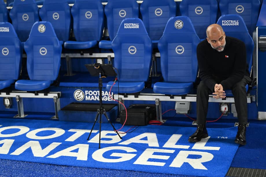 Pep Guardiola completó siete partidos sin ganar en el banquillo del Manchester City. EFE/EPA/DANIEL HAMBURY