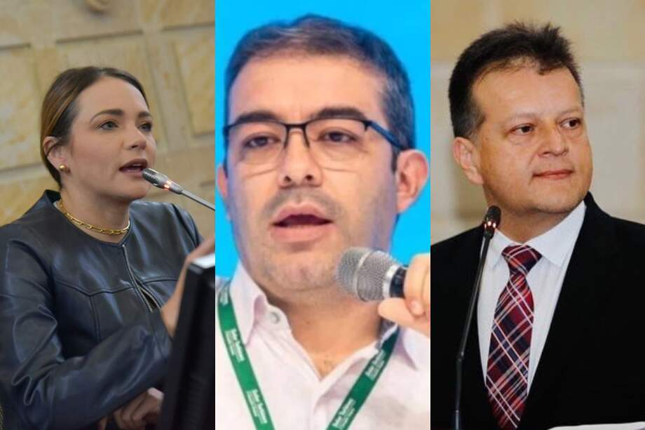 La representante Adriana Carolina Arbeláez, el senador Carlos Abraham Jiménez y el representante Jairo Humberto Cristo Correa (todos de Cambio Radical).