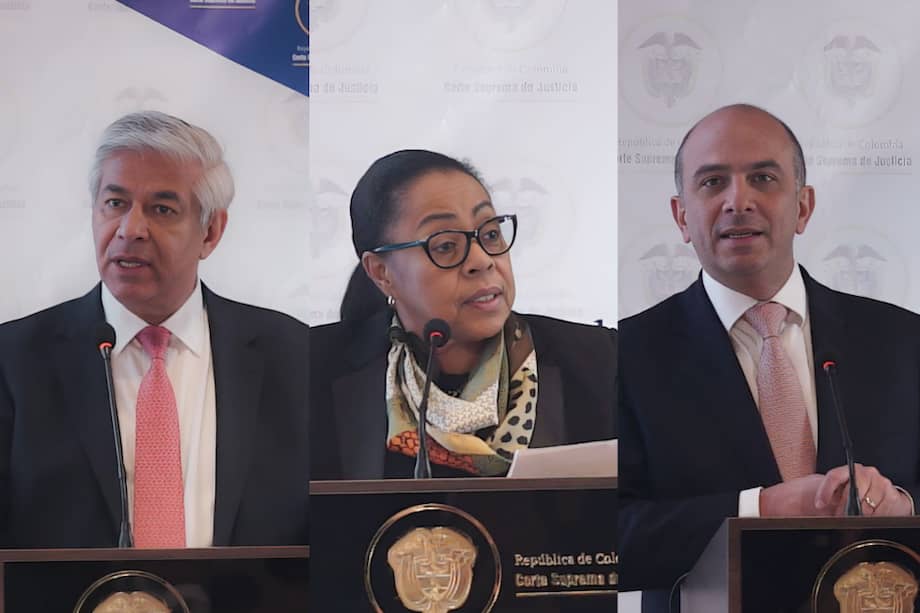 Jaime Humberto Tobar (izq.), María Patricia Balanta (ctro.), Carlos Camargo Assis (dcha.)