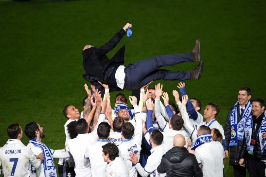 Zinedine Zidane, técnico del Real Madrid. Foto: AFP