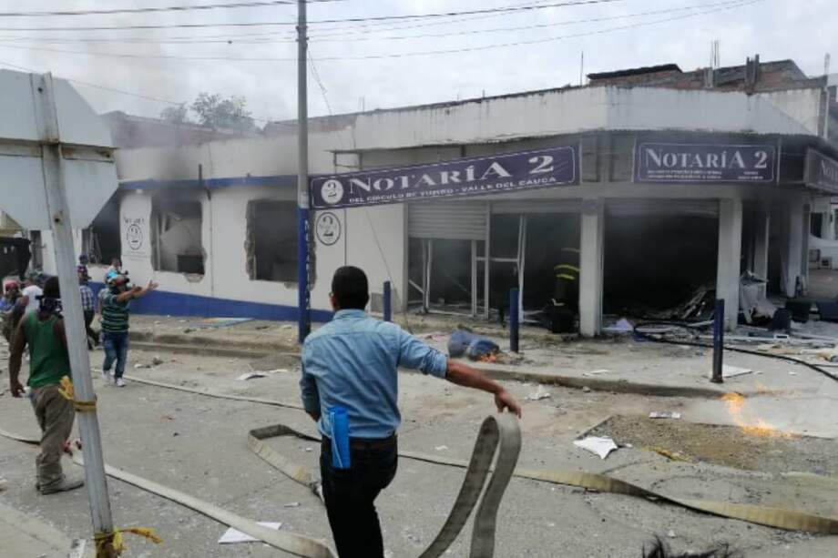 La explosión dejó a seis personas heridas. / Tomada de Twitter: Entérate Cali