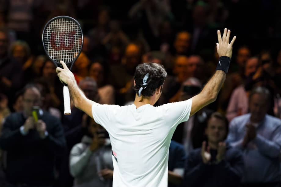 Roger Federer venció a Grigor Dimitrov en la final de Rotterdam. / AFP