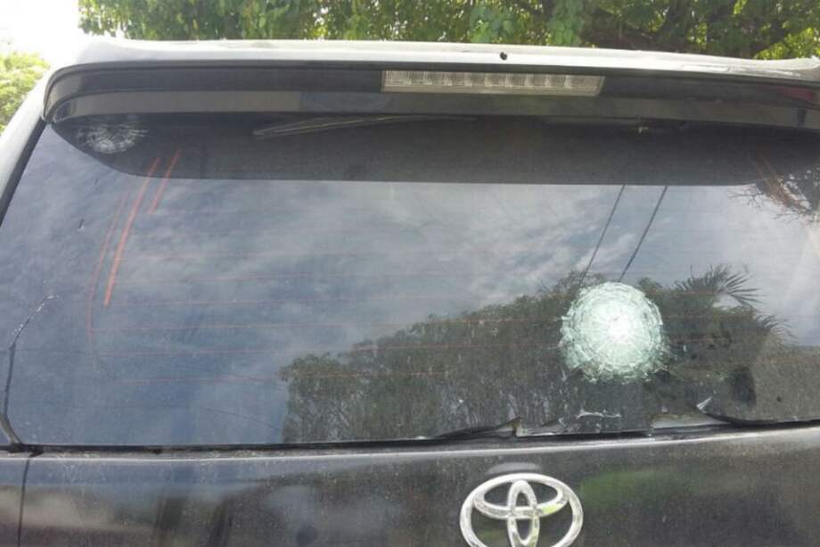 Este es el vehículo de Marta Díaz, lideresa que cuenta con medida de protección de la Unidad Nacional de Protección desde el año 2012. / Foto: Cortesía.