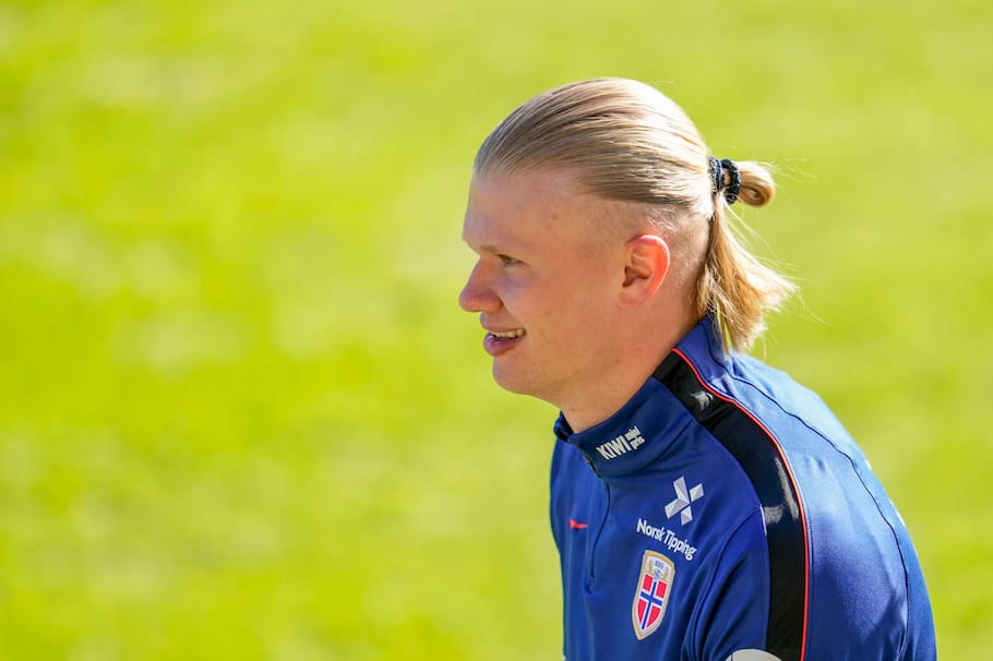 Lillestrom (Norway), 29/03/2026.- Norwegian players Erling Braut Haaland during the Norwegian men's national soccer team training in Lillestrom, Norway, 29 March 2026. Norway willl play a friendly match against Switzerland on 31 March. (Futbol, Amistoso, Noruega, Suiza) EFE/EPA/Fredrik Varfjell NORWAY OUT
