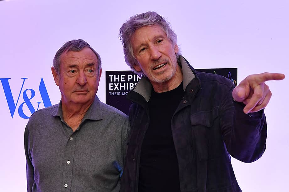 Los músicos Nick Mason y Roger Waters de Pink Floyd. / AFP