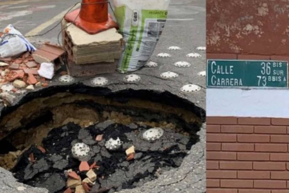 La zona permanece intervenida mientras el Acueducto adelanta trabajos por daños en el alcantarillado.