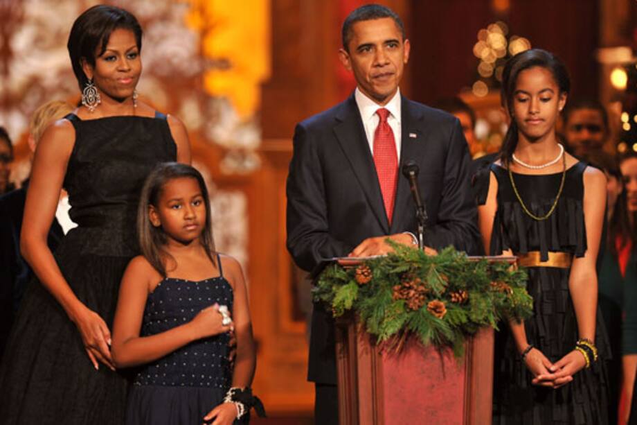 Michelle Obama se viste de "vintage" por Navidad