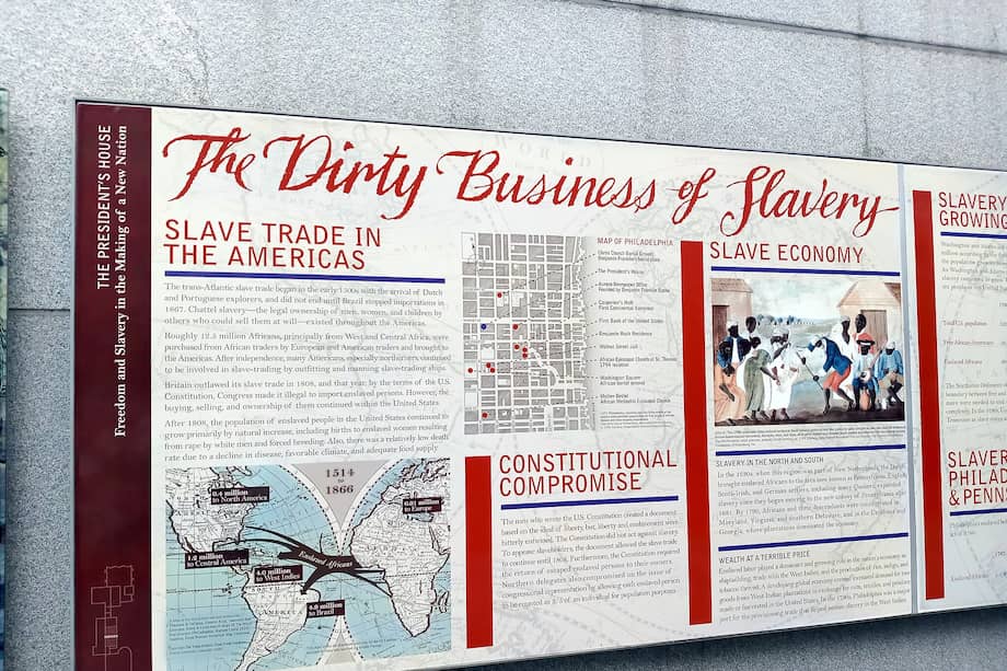 Este panel que explicaba cómo funcionaba el tráfico de esclavos fue retirado por el National Parks Service el pasado jueves 22 de enero.