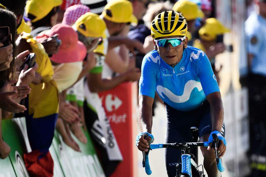 Nairo Quintana es octavo en la clasificación general del Tour de Francia. / AFP