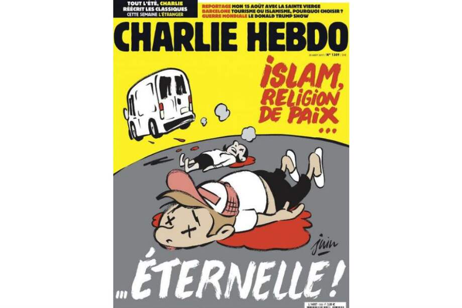 Críticas a Charlie Hebdo por su portada sobre el atentado en Barcelona
