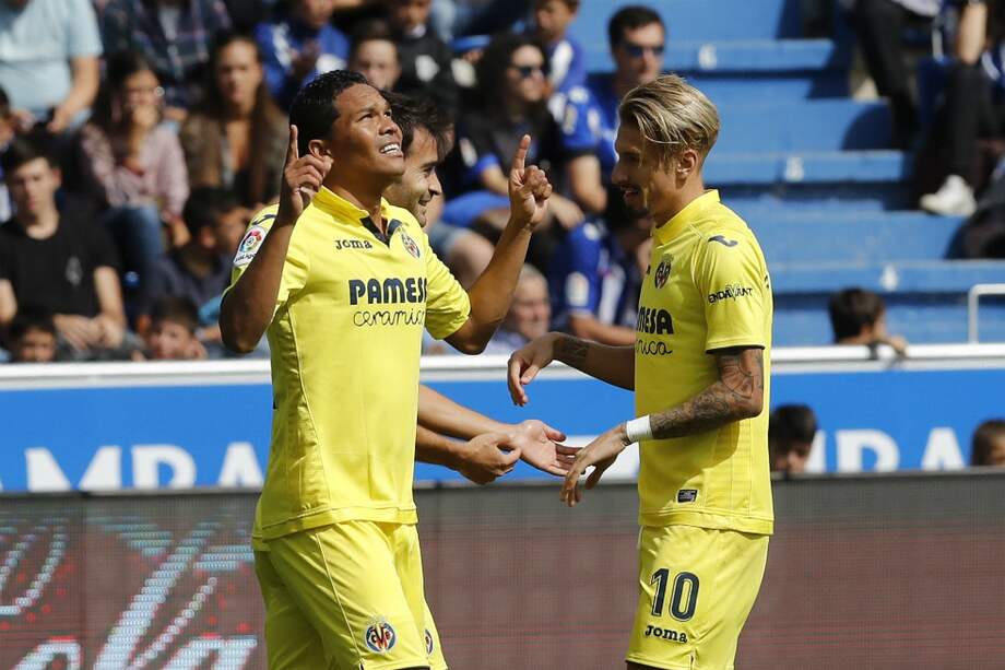 Carlos Bacca, delantero del Villarreal. / AFP