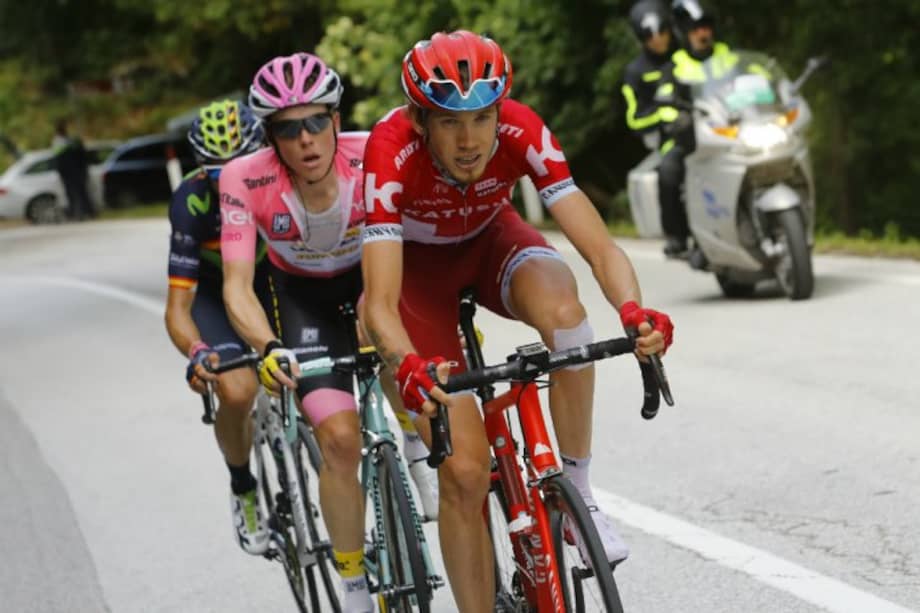Ilnur Zakarin, pedalista del equipo Katusha, no estará en los Juegos Olímpicos. Foto: AFP