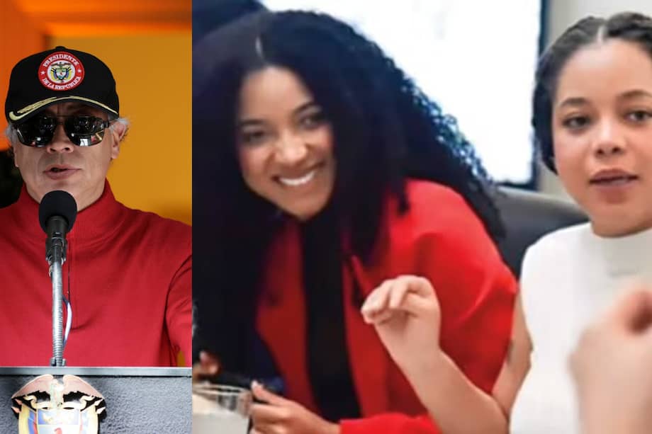 Gustavo Petro y Juliana y Verónica Guerrero.