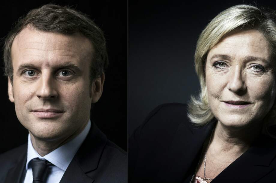 Emmanuel Macron; Marine Le Pen. / AFP.