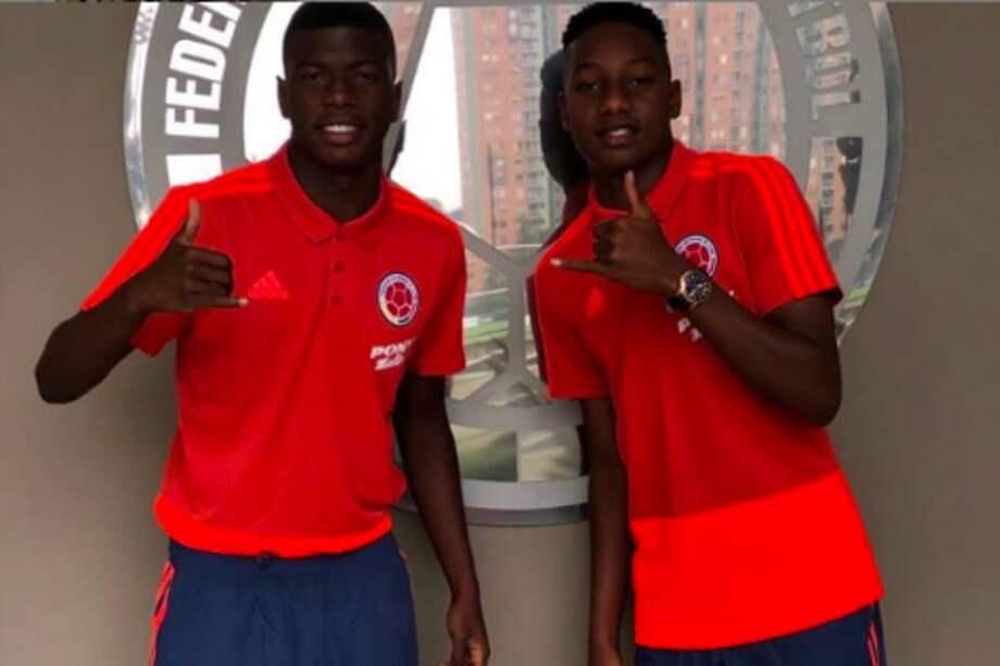 Juan José (der.), hermano de Yerry Mina, defensor de la selección colombiana de mayores. / @mina.juanjose
