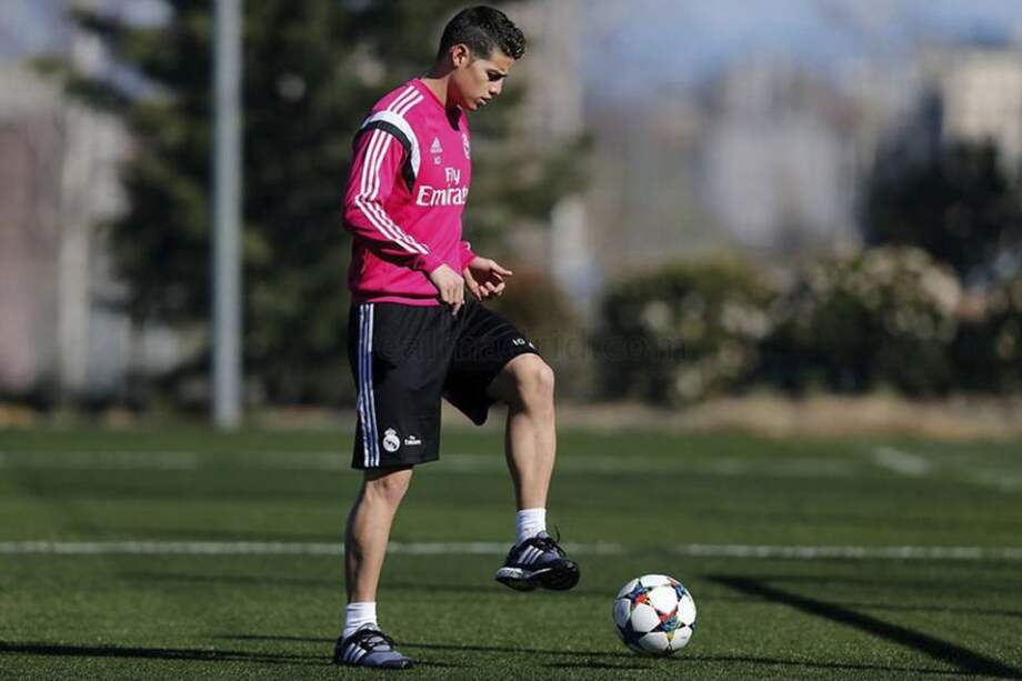James Rodríguez, en recuperación de su lesión del quinto metatarsiano del pie derecho. Foto: Real Madrid