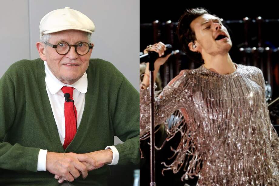 El pintor británico retrató al cantante en su estilo particular, desde su estudio en Normandía.