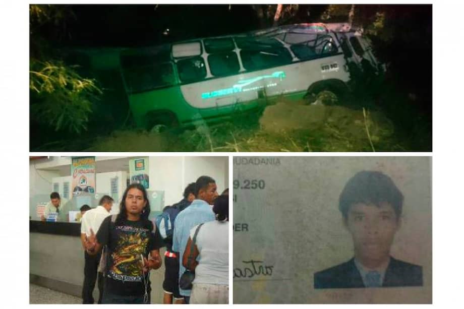 Edwarson Villa y Neguy Alexander Castro, víctimas del accidente de bus que transportaba a hinchas del Junior. / @Jairoamaya93