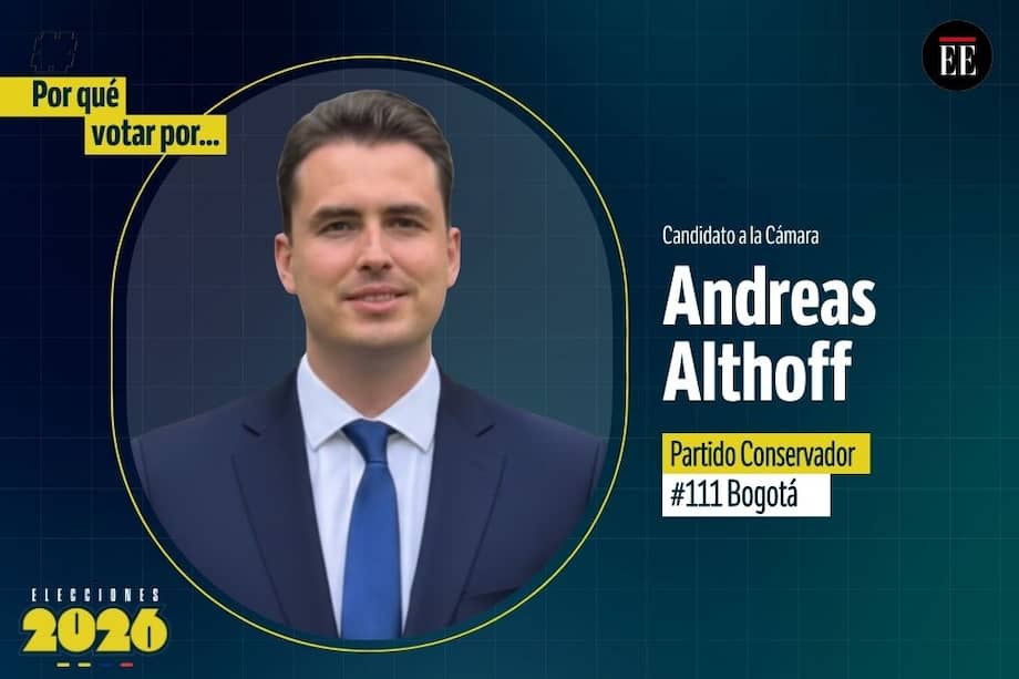 Andreas Althoff es candidato a la Cámara por Bogotá.