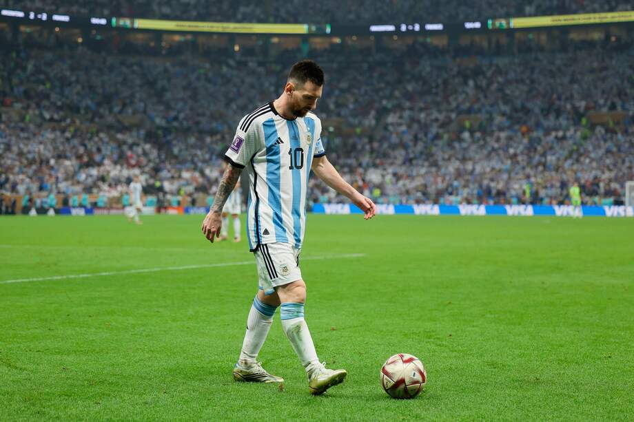 Lionel Messi en la final de la Copa Mundo Catar 2022 ante Francia.