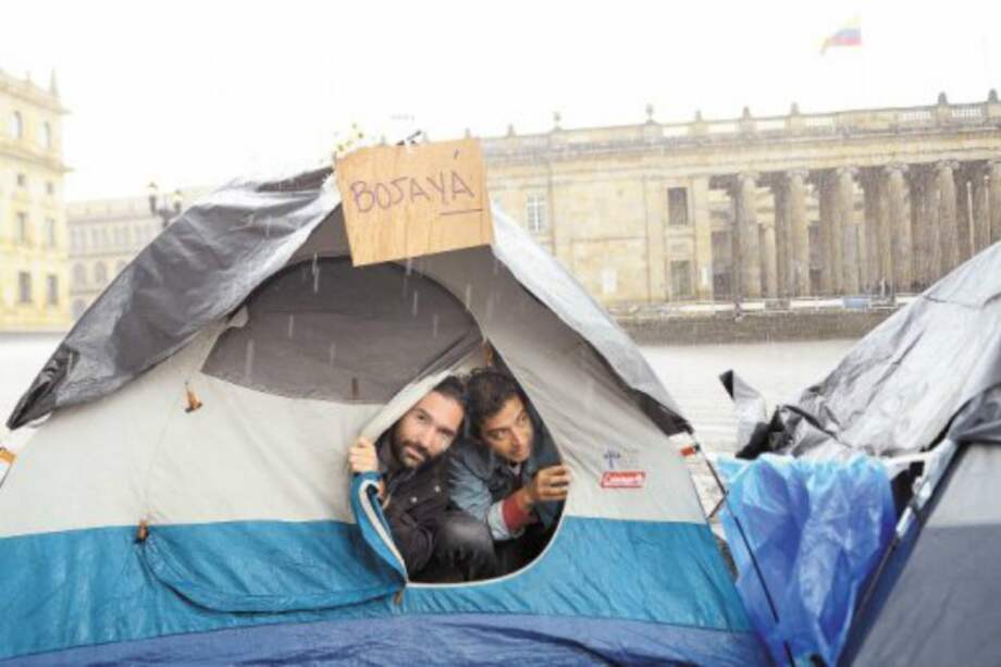 Las carpas del Campamento por la paz tienen nombres de las regiones más afectadas por la violencia / Cristian Garavito