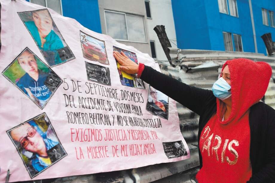 María Teresa Beltran, mamá de Viviana Paola Romero Beltran, joven que murio al ser atropellada por un auto en la avenida Villavicencio con transversal 34