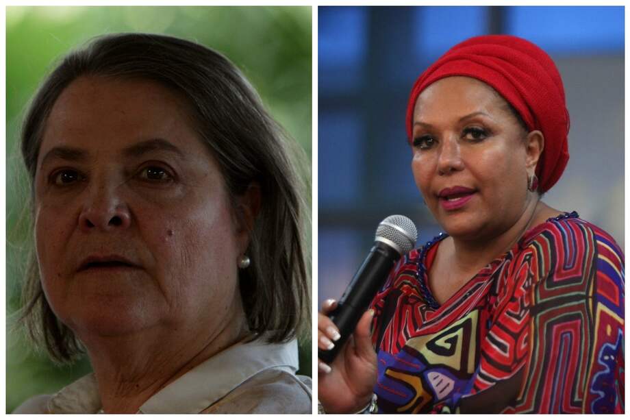 Clara López, presidenta del Polo Democrático. Ex senadora Piedad Córdoba.