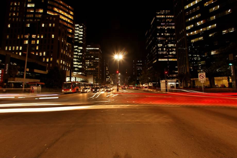 En las noches, São Paulo luce tranquila. El caótico tráfico se difumina a las nueve de la noche.