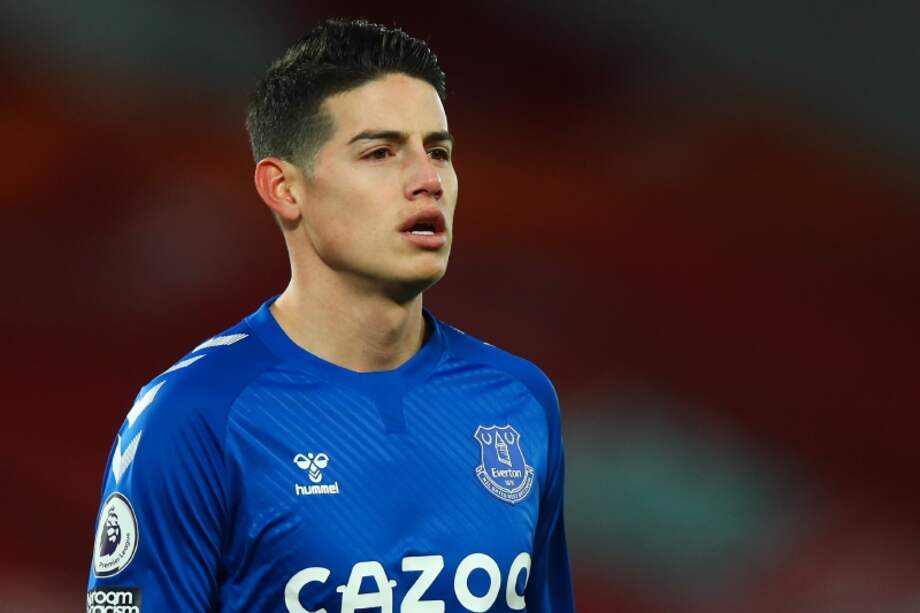 James jugó apenas una temporada en el Everton.