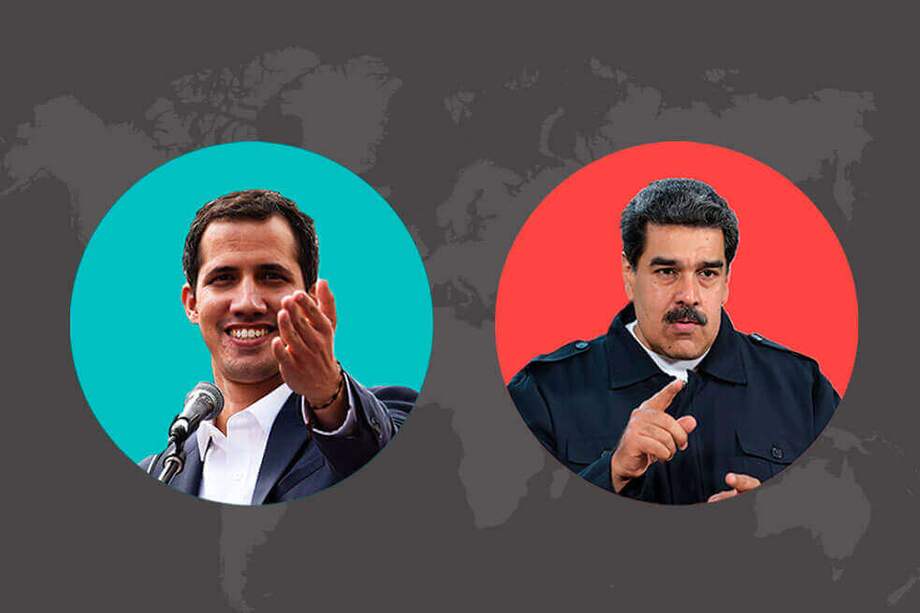 Juan Guaidó, presidente de la Asamblea Nacional de Venezuela, y Nicolás Maduro, presidente de Venezuela. / El Espectador