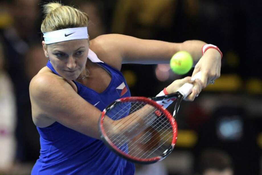 La tenista checa Petra Kvitova, durante un partido. / AFP