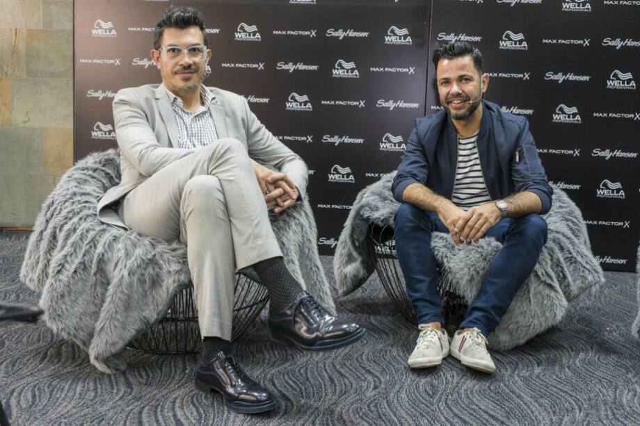 Miguel Estelrich, profesional del pelo, y Miguel Álvarez, maquillador profesional. / Inexmoda.